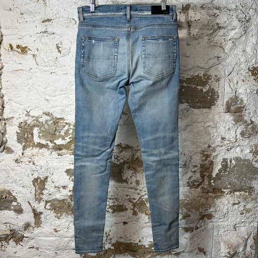 Amiri Plain Blue Denim Jeans Sz 32