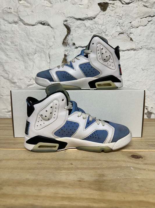 Air Jordan 6 UNC White Sz 4Y