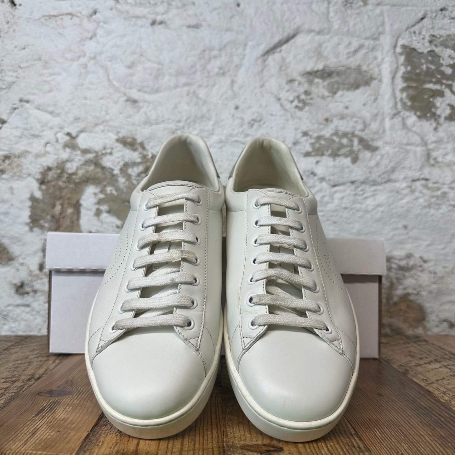 Gucci Interlocking GG White Ace Sneaker Sz 8