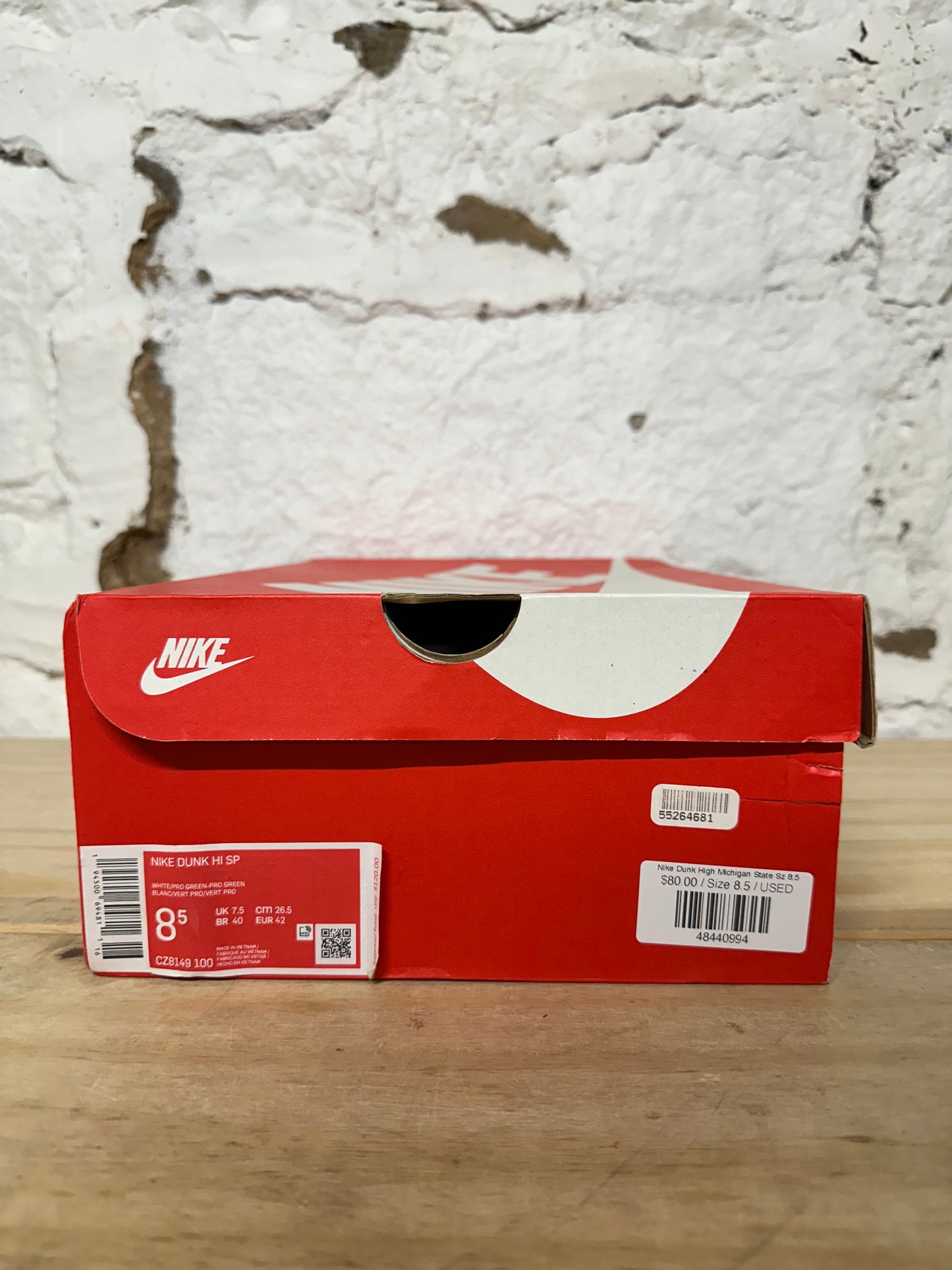 Nike Dunk High Michigan State Sz 8.5