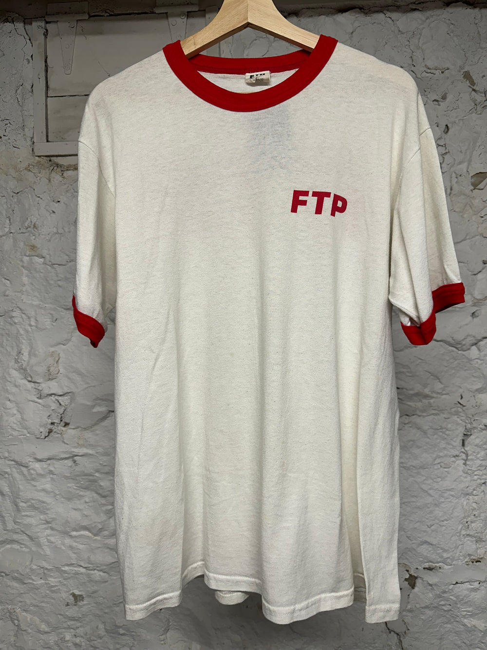 FTP White Red T-Shirt Sz L