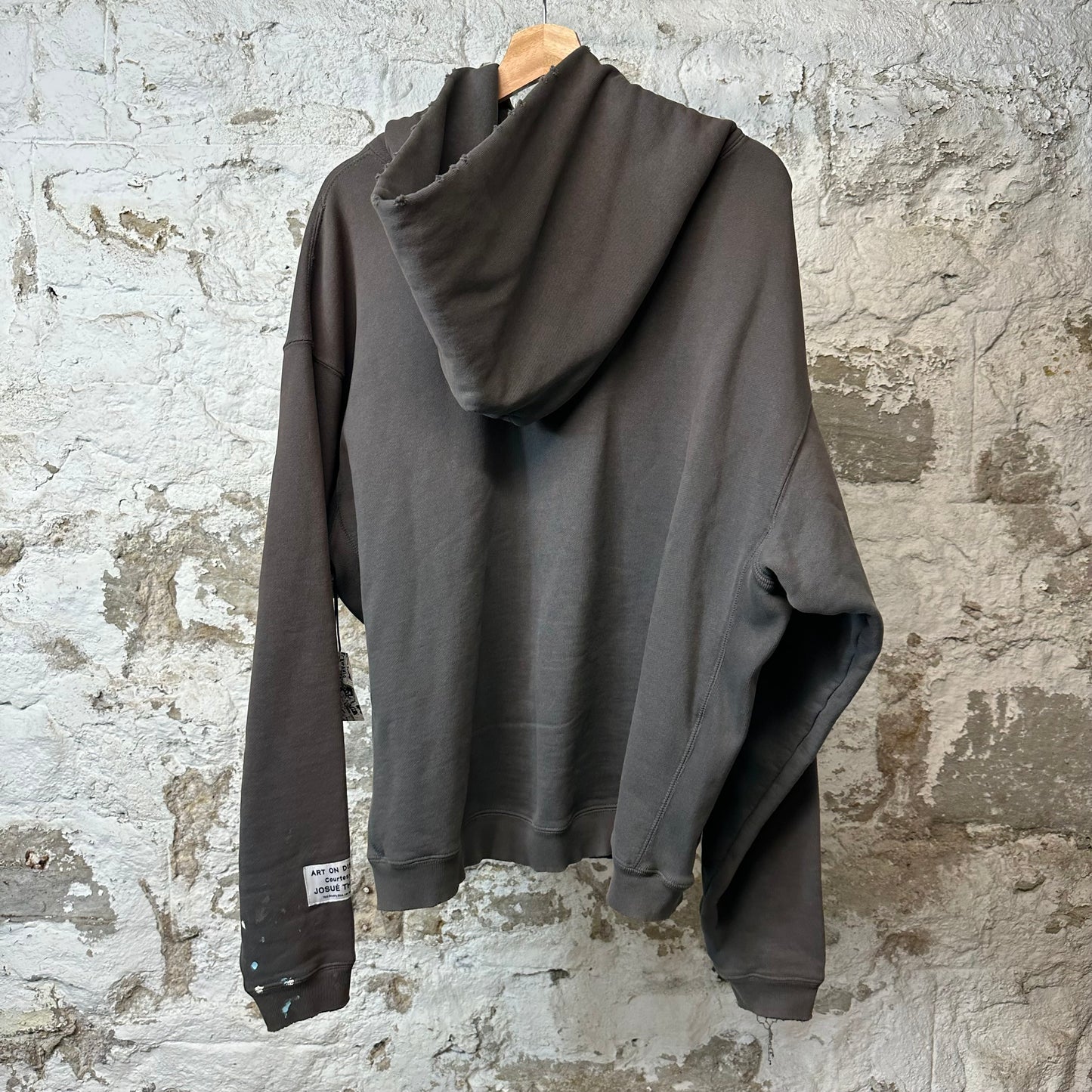 Gallery Dept Paint Splatter Recycle Hoodie Black Sz S