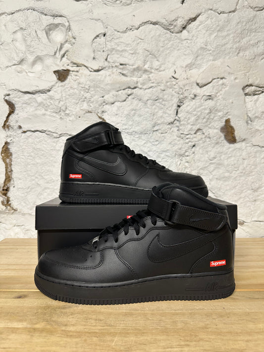 Nike Air Force 1 Mid Supreme Black Sz 11.5