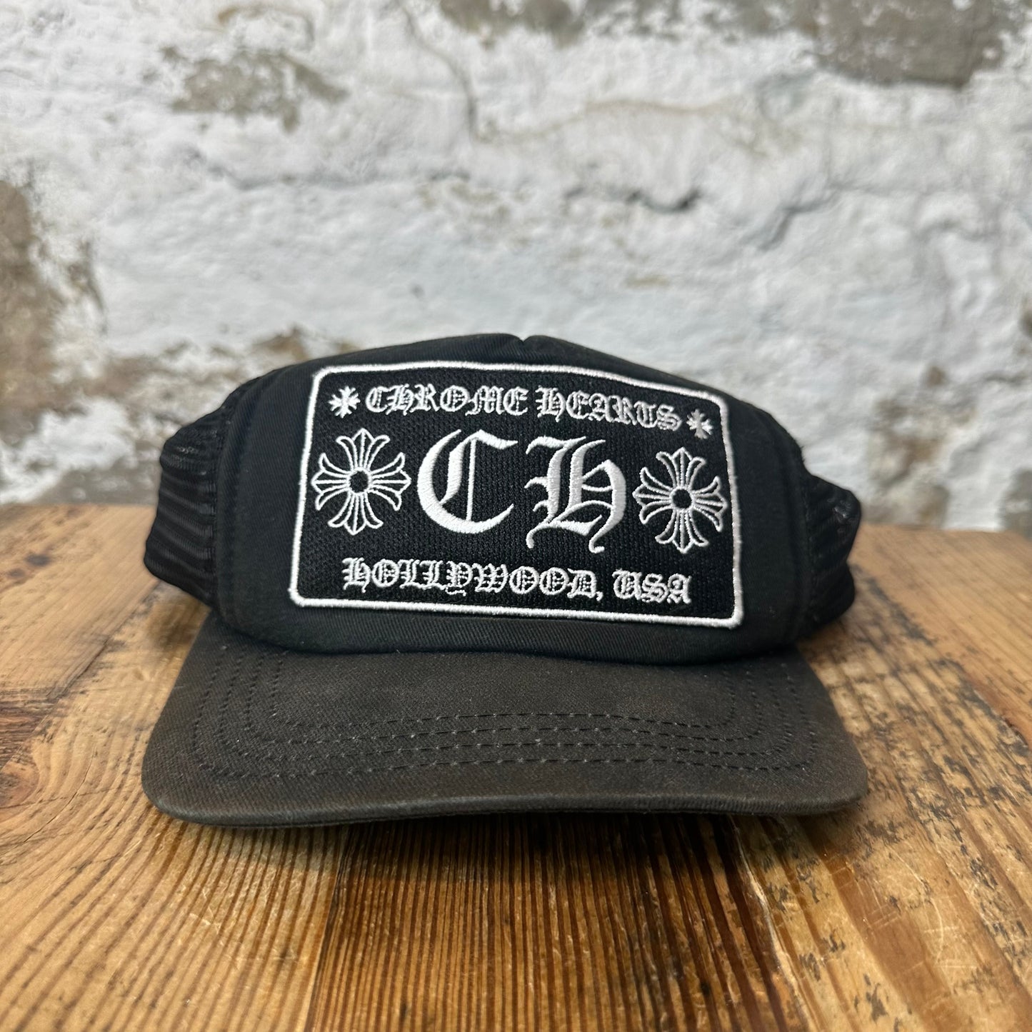 Chrome Hearts Hollywood Black Trucker Hat