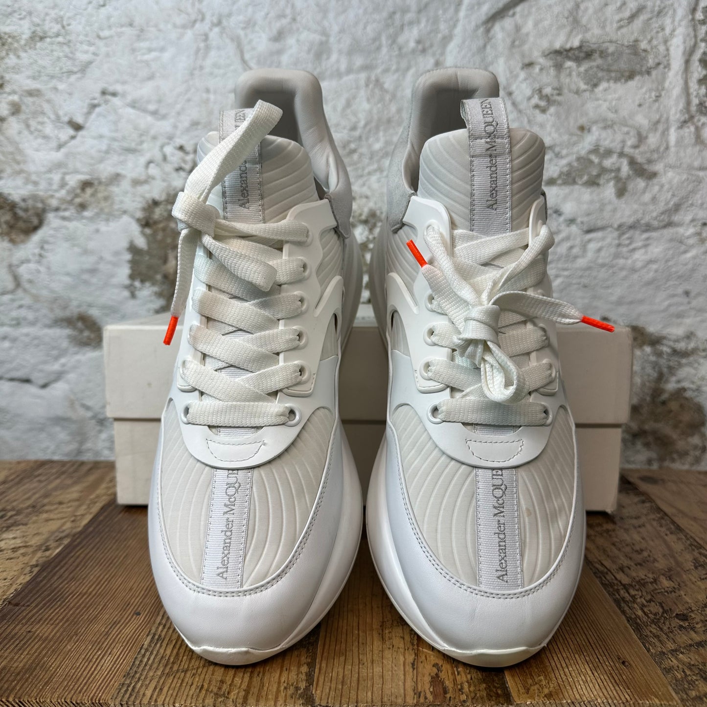 Alexander Mcqueen Triple White Nappa Joey Sneaker Sz 10 (43)