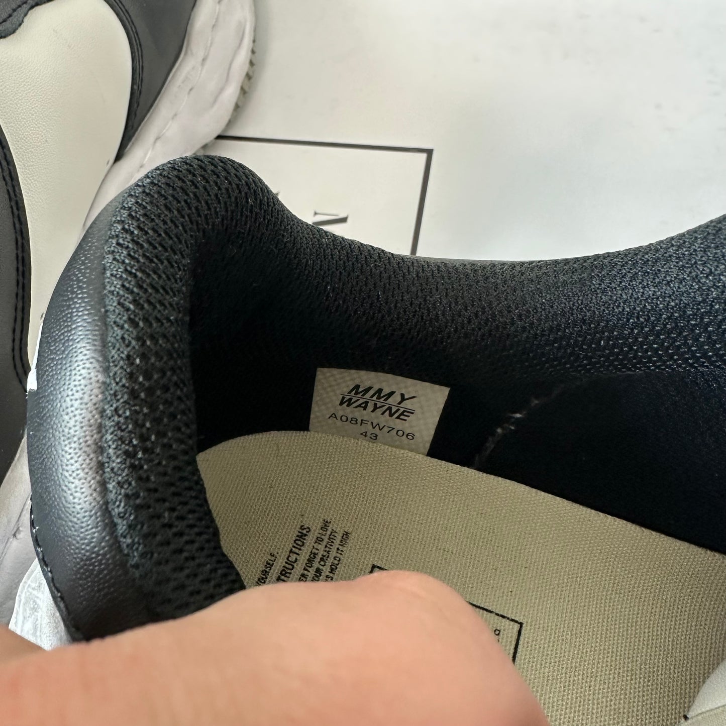 Maison Mihara Wayne White Black Sneaker Sz 10 (43)