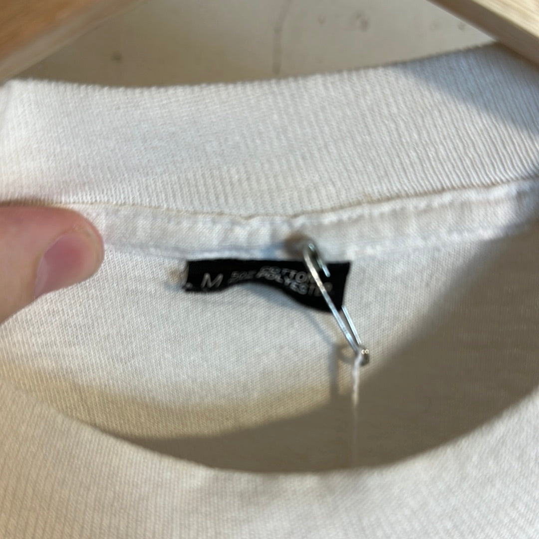 Bootleg Bart Simpson Sox Fan Bart Man White Tee Sz M