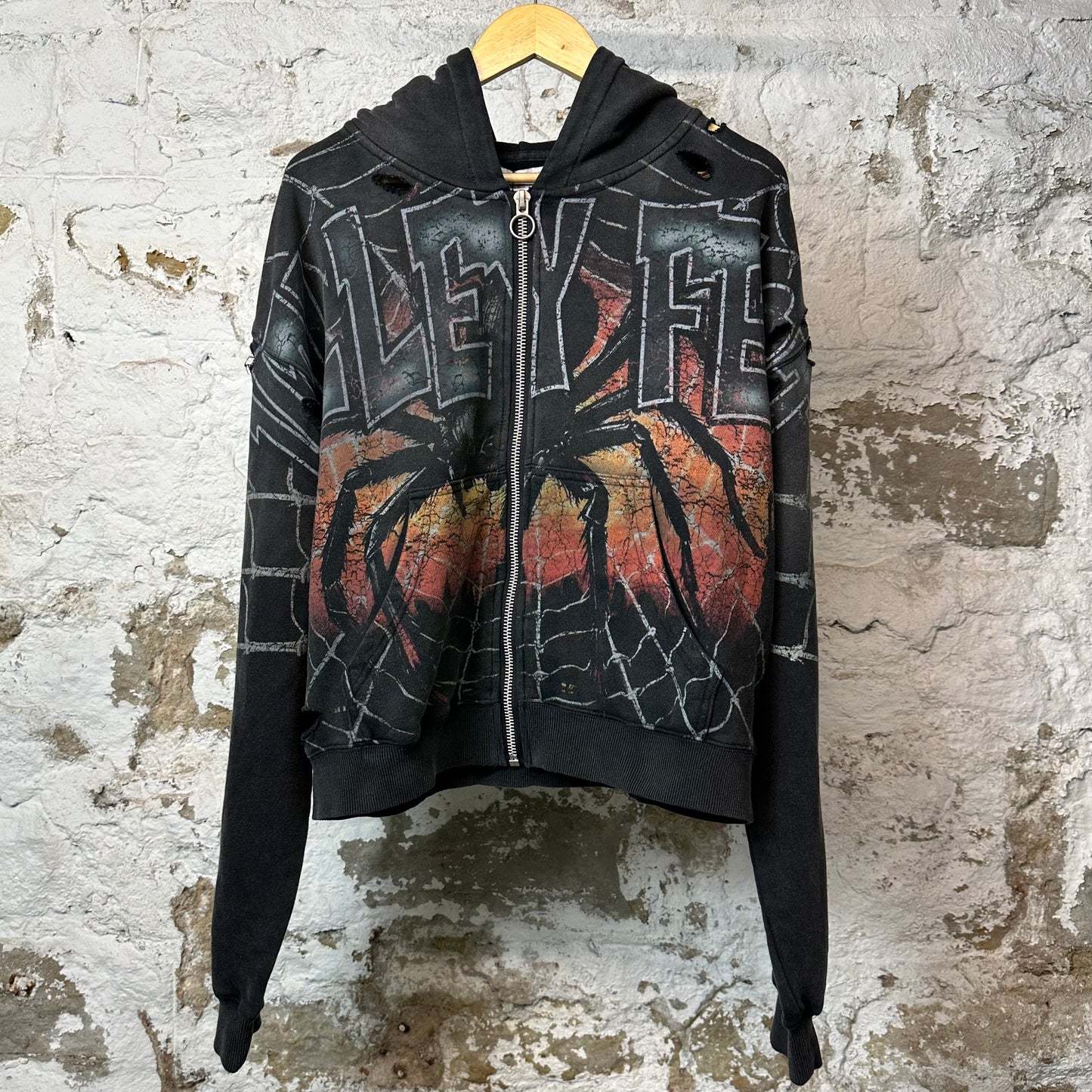 Vale Widow Zip Up Hoodie Black Sz S