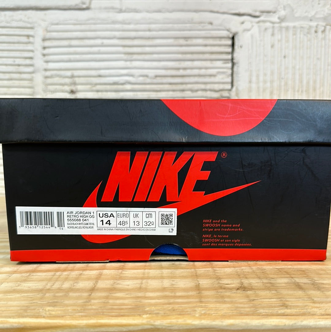 Air Jordan 1 High Royal Toe Sz 14