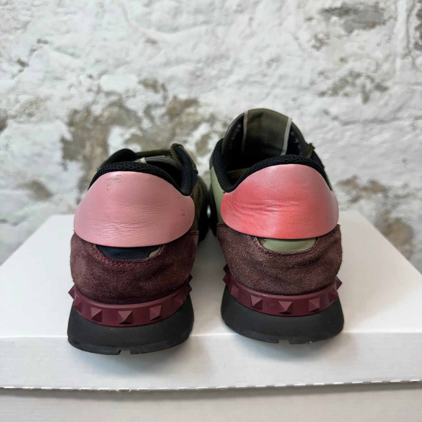 Valentino Green Camo Maroon Sneaker Sz 9 (42) No Box