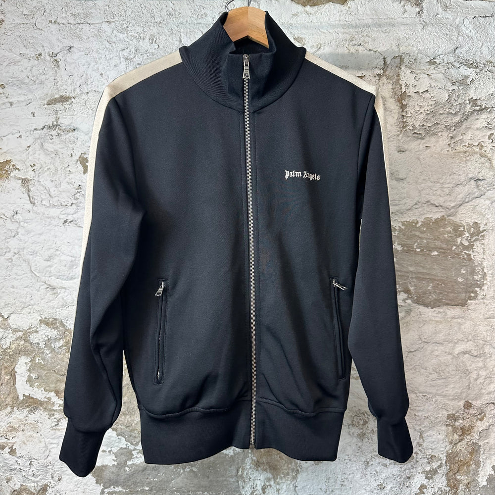 Palm Angels Black Beige Track Jacket Sz XS