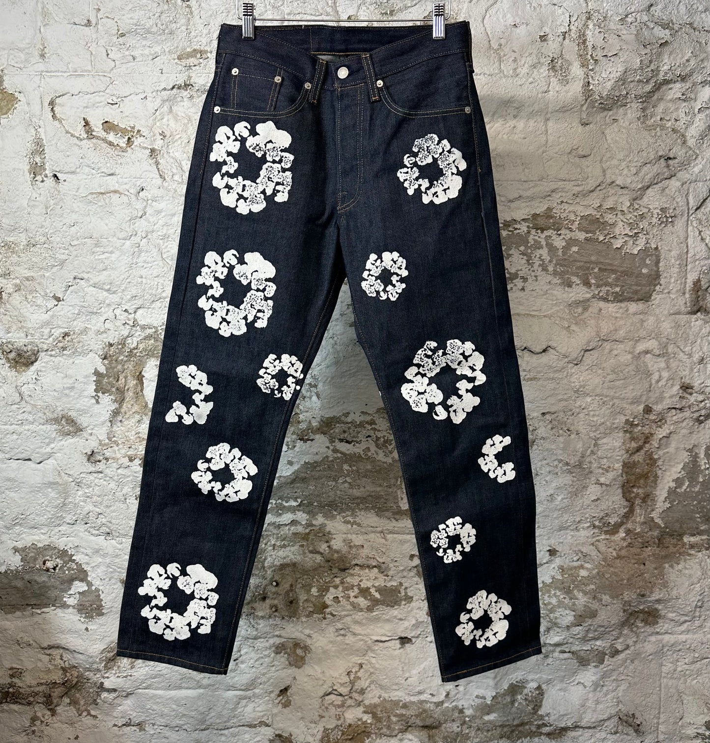 Denim Tears White CW Dark Blue Denim Jeans Sz 28