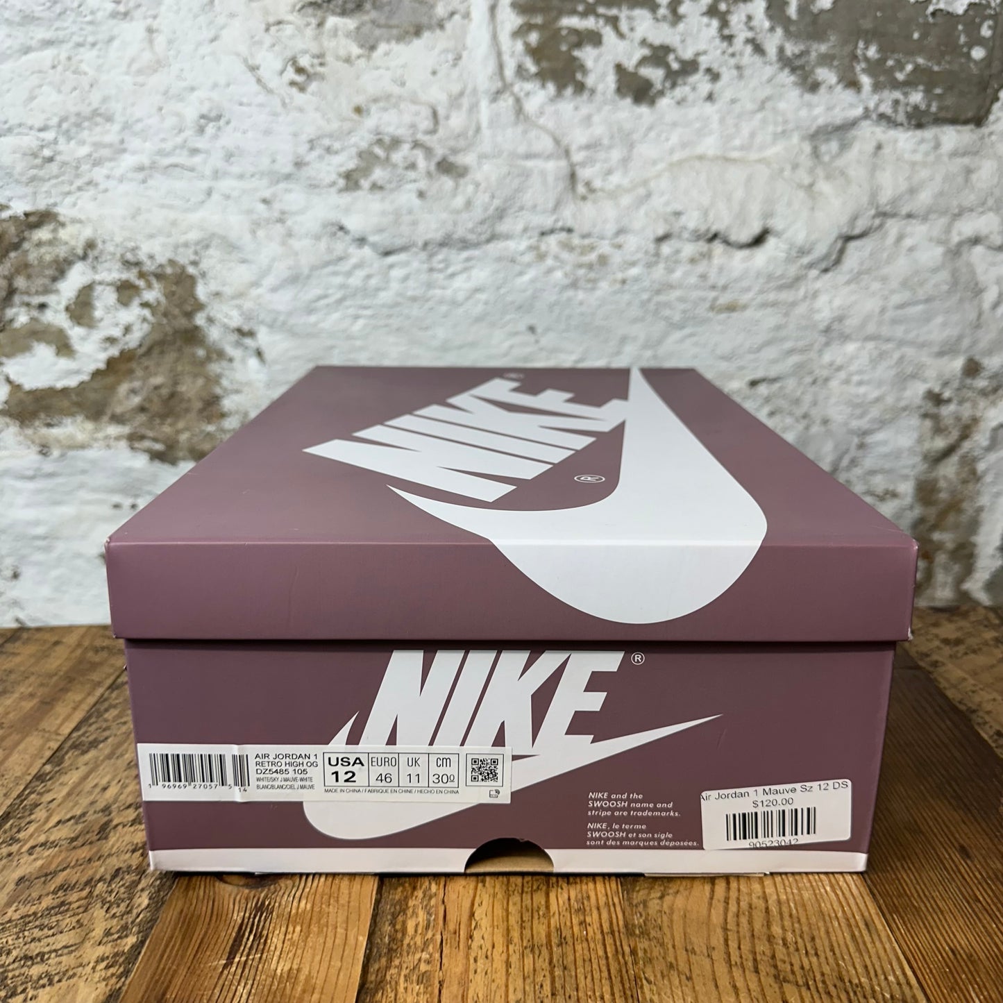 Air Jordan 1 High Mauve Sz 12 DS