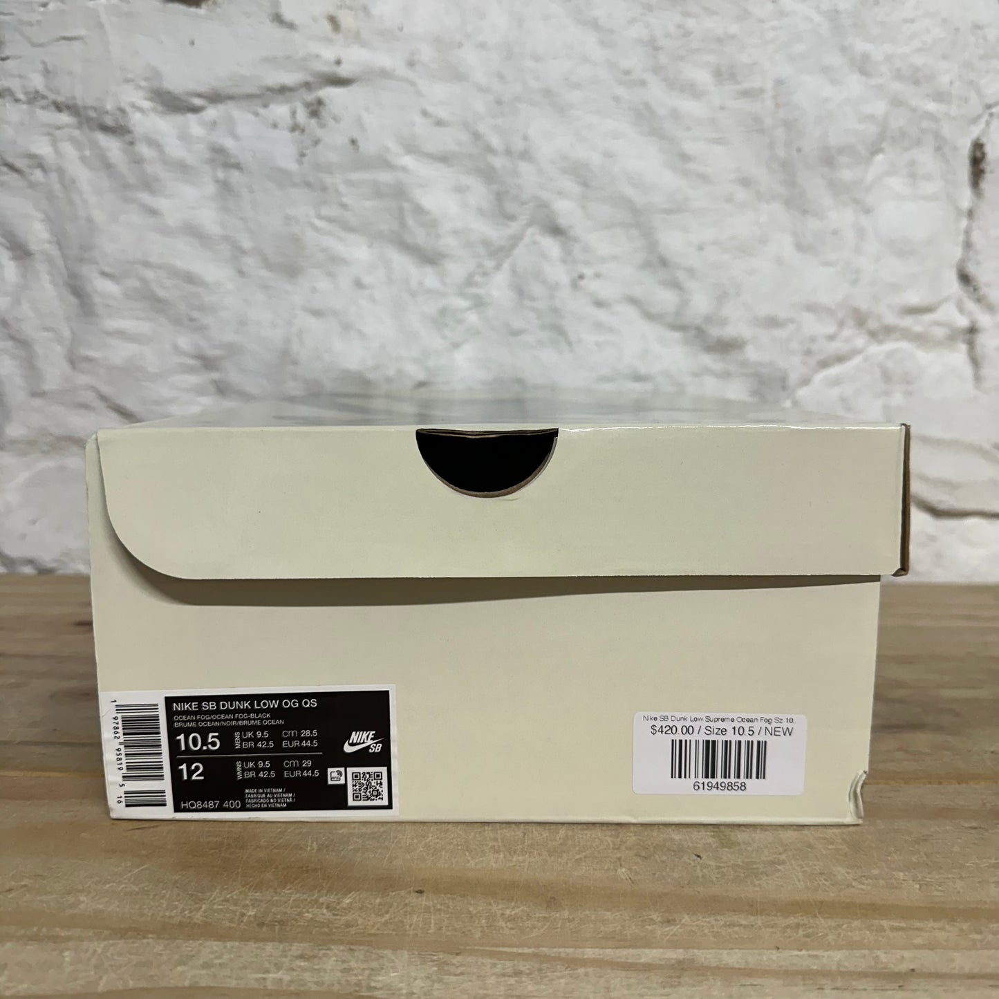 Nike SB Dunk Low Supreme Ocean Fog Sz 10.5 DS