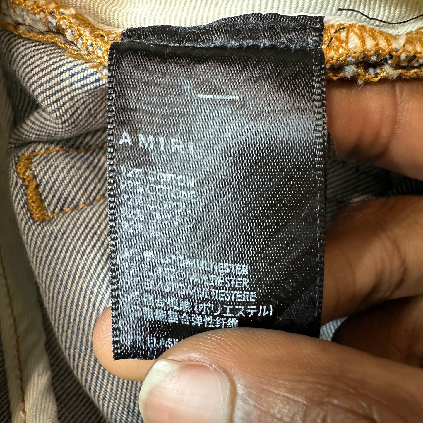 Amiri MX1 Blue Tie Dye Blue Denim Jeans Sz 32