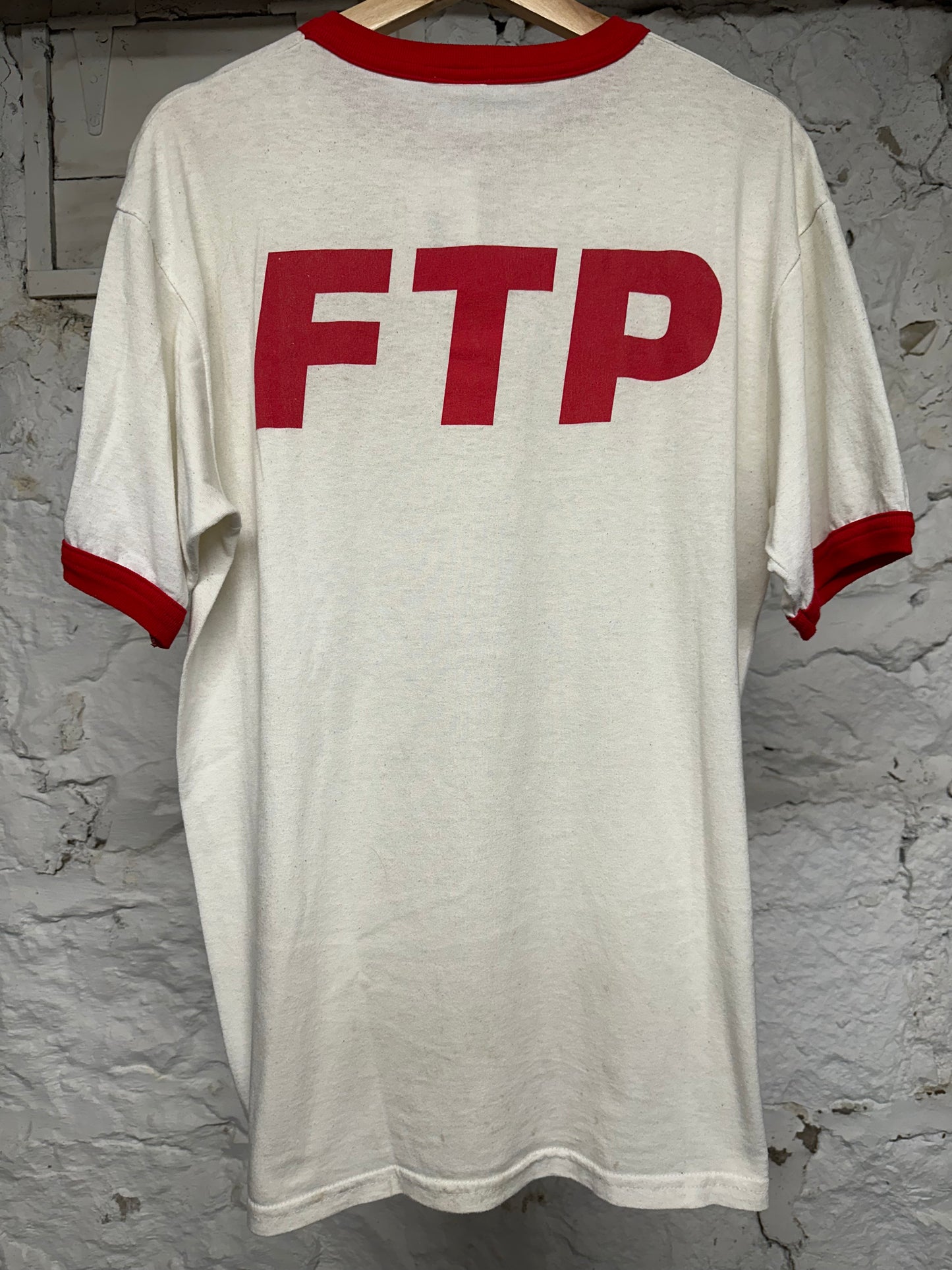 FTP White Red T-Shirt Sz L