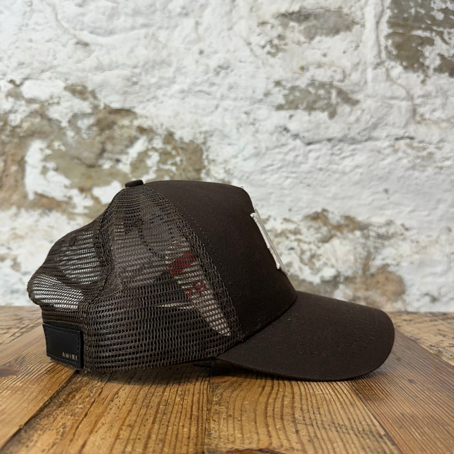 Amiri White AM Brown Trucker Hat