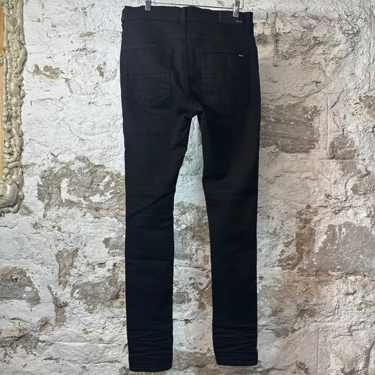Amiri Knee Rip Black Denim Jeans Sz 32