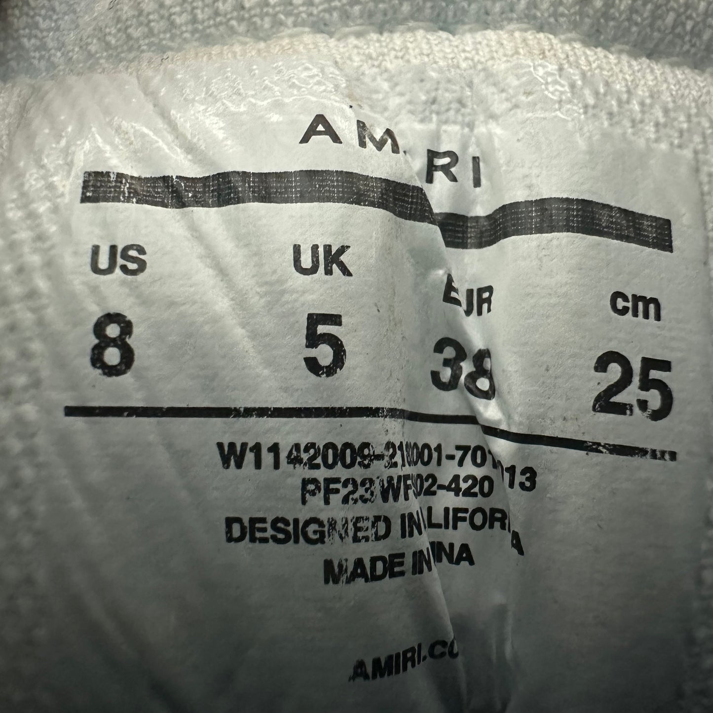 Amiri High Teal Blue Skeleton Blue White Sneaker Sz 6 (38)