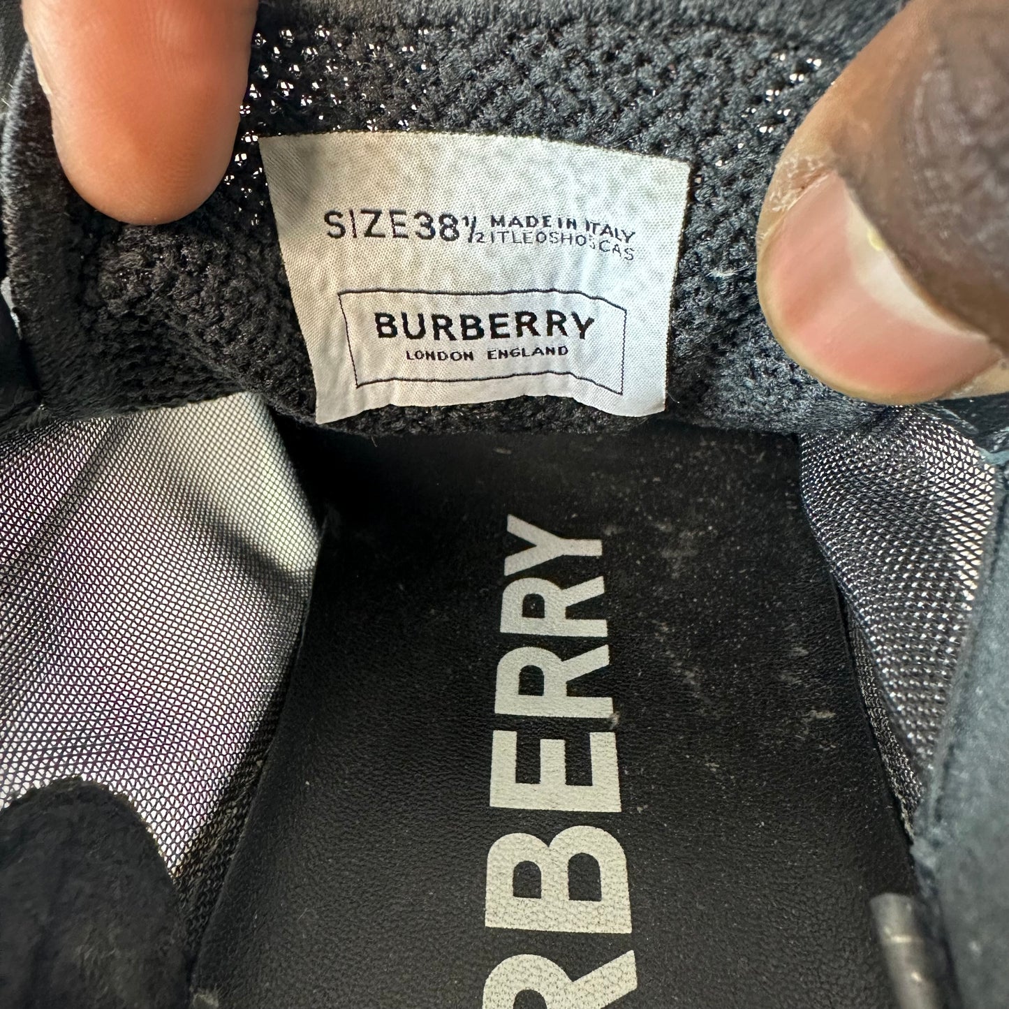 Burberry Ramsey Black White Sneaker Sz 6 (38.5) No Box