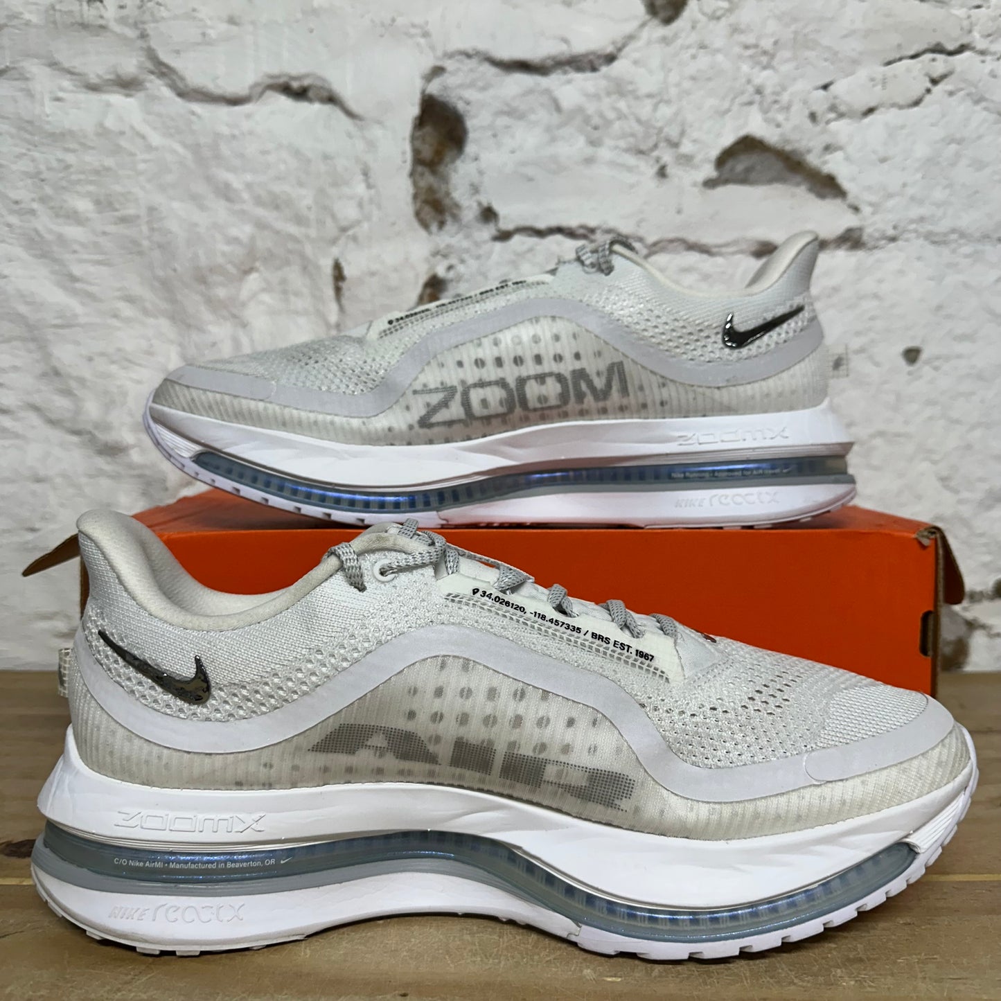 Nike Pegasus Premium White Metallic Silver Sz 12