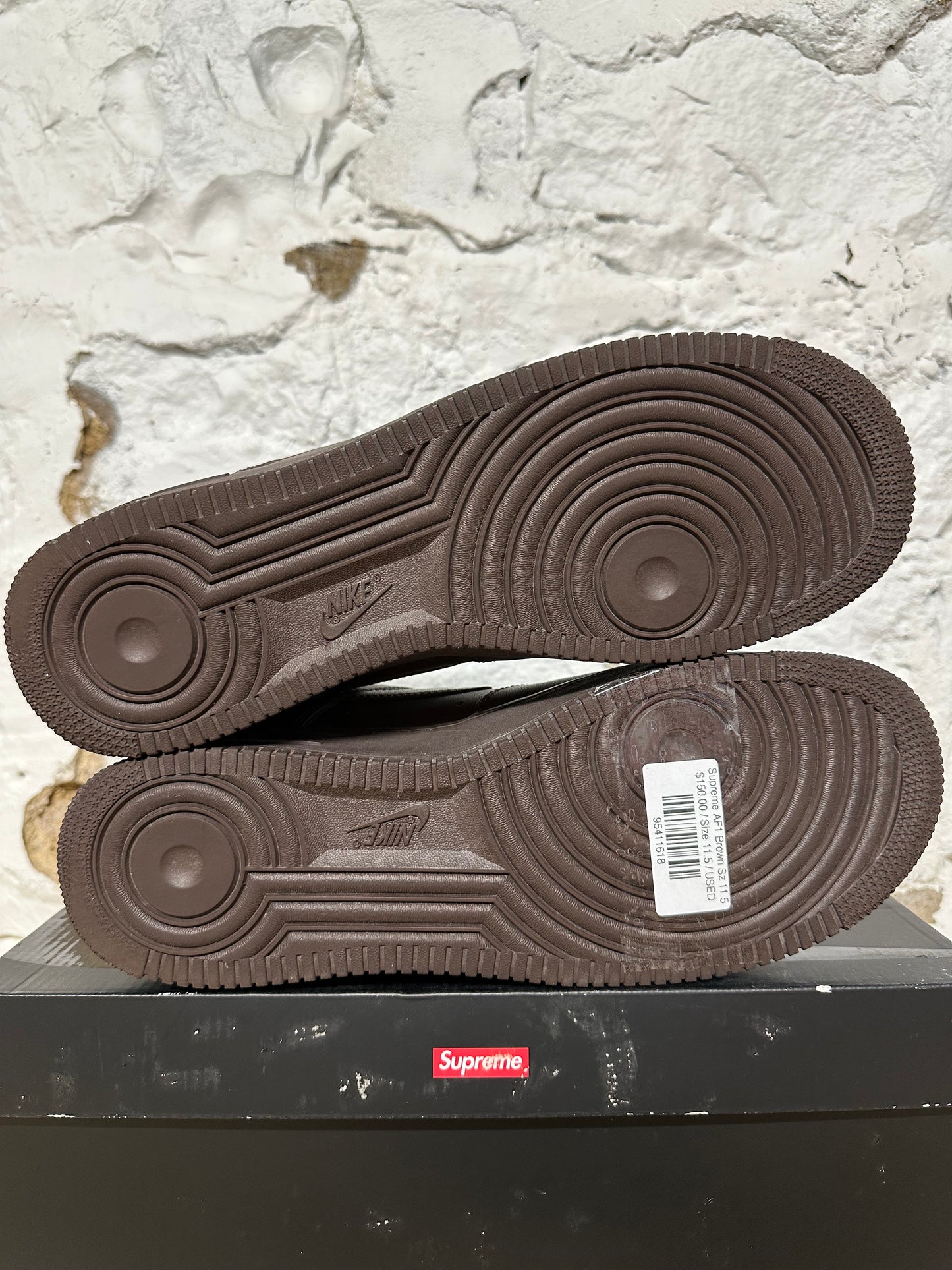 Nike Air Force 1 Low Supreme Baroque Brown Sz 11.5