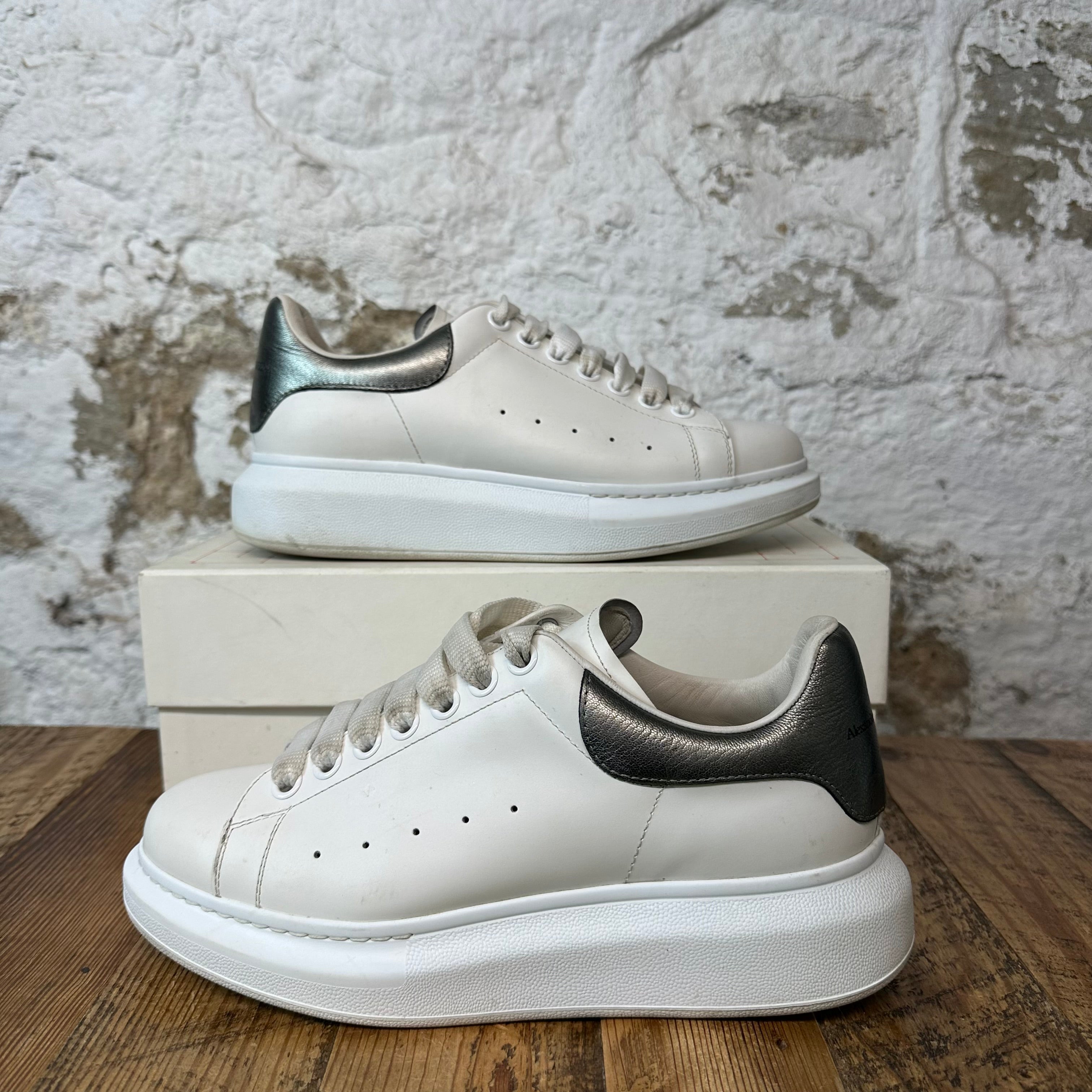 Alexander Mcqueen Silver Tab White Sneaker Sz 6.5 (39)