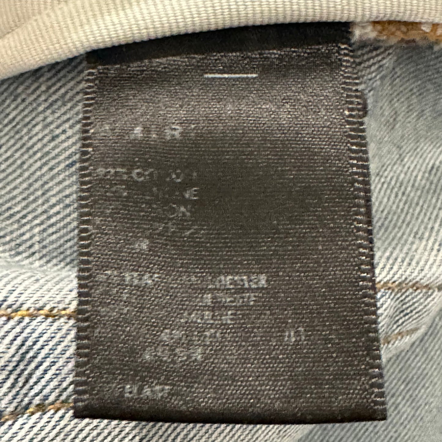 Amiri Zig Zag Logos Blue Denim Jeans Sz 36