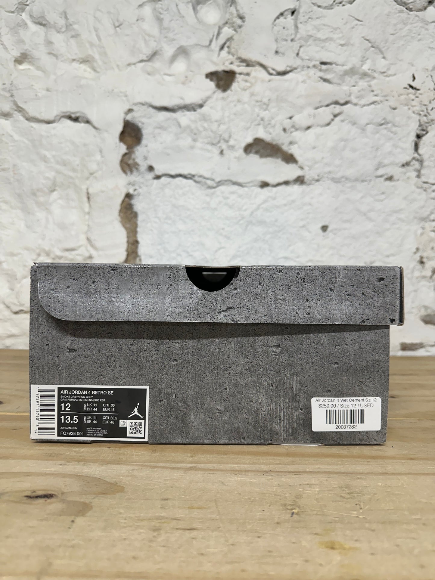 Air Jordan 4 Wet Cement Sz 12