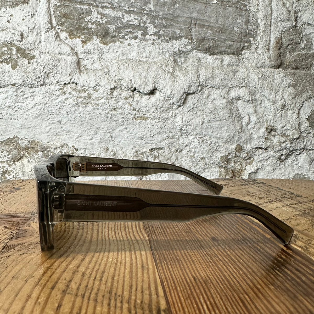 Saint Laurent Acetate Square Sunglasses W/ Case