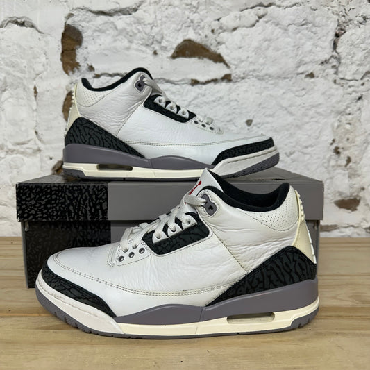Air Jordan 3 Cement Grey Sz 8