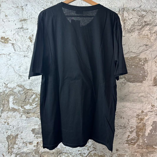 Saint Laurent Blue Script Black T-Shirt Sz L