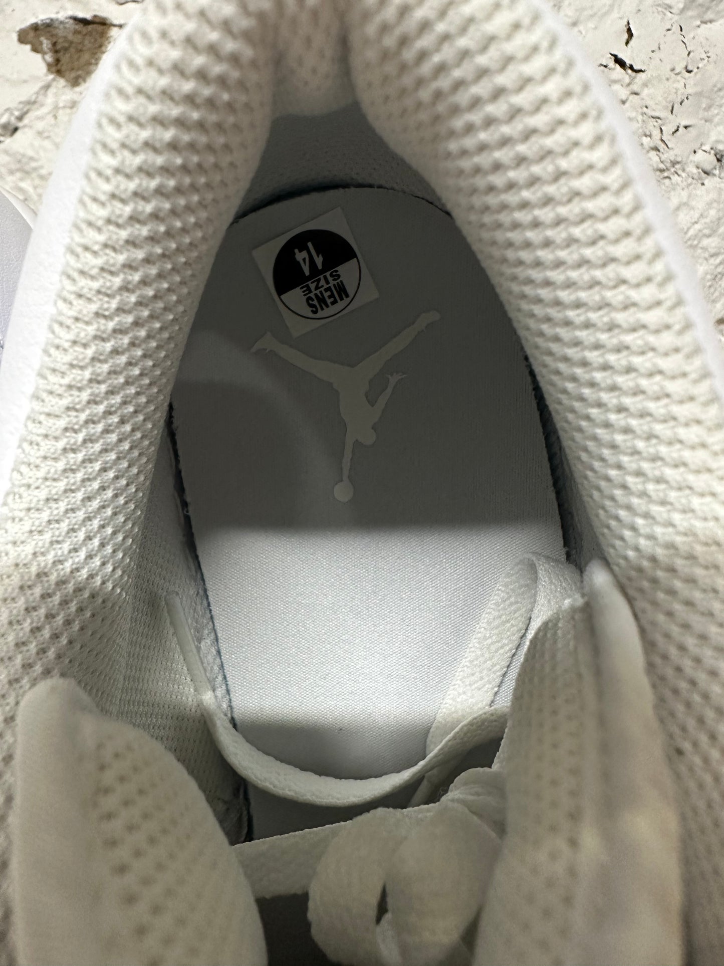 Air Jordan 1 Low Triple White Sz 14 DS