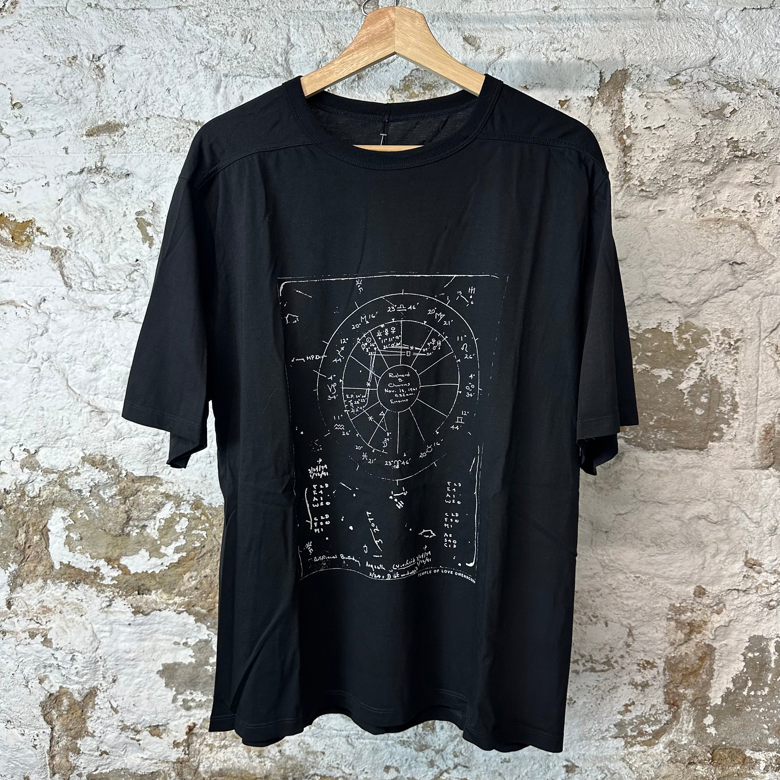 Rick Owens Temple Black T-Shirt Sz XL