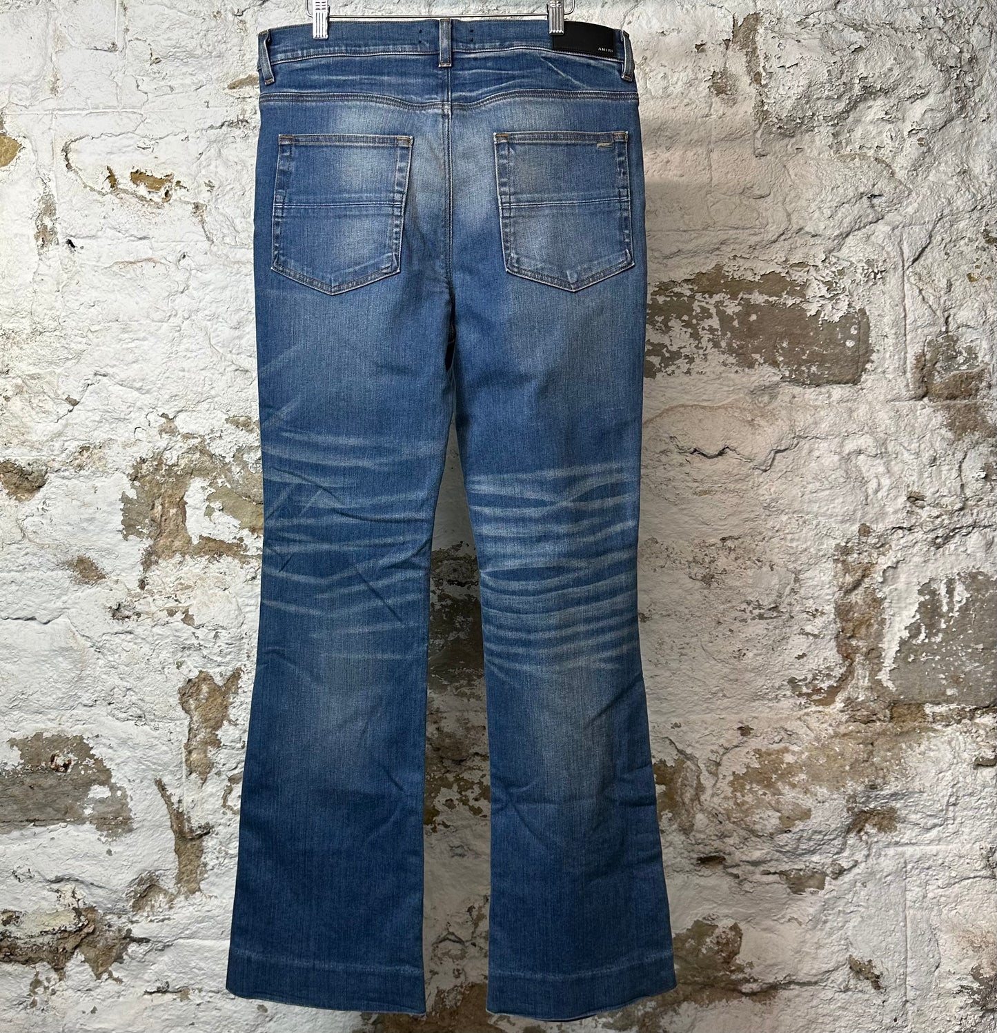 Amiri Plain Dark Blue Flare Denim Jeans Sz 33