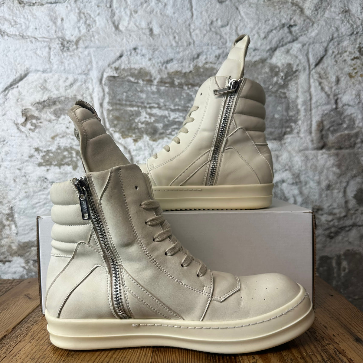 Rick Owens High Geobasket Milk Sneaker Sz 10 (43)