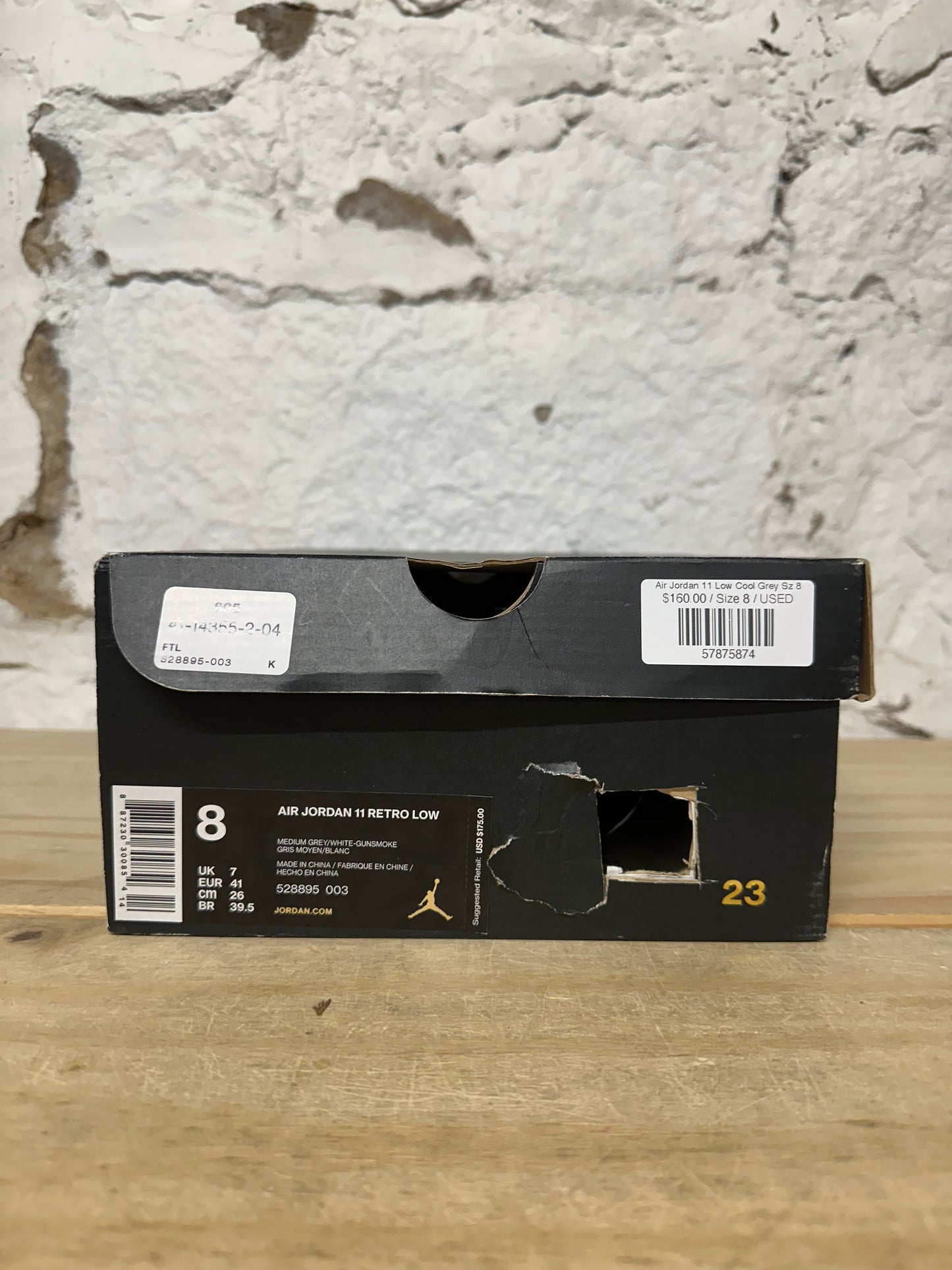 Air Jordan 11 Low Cool Grey Sz 8