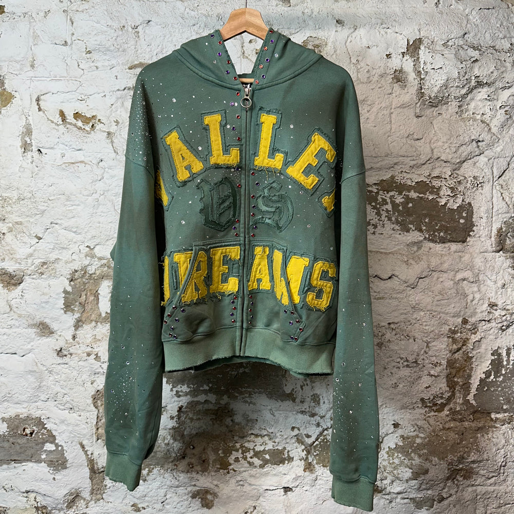 Vale Classico Zip Up Hoodie Green Sz XL