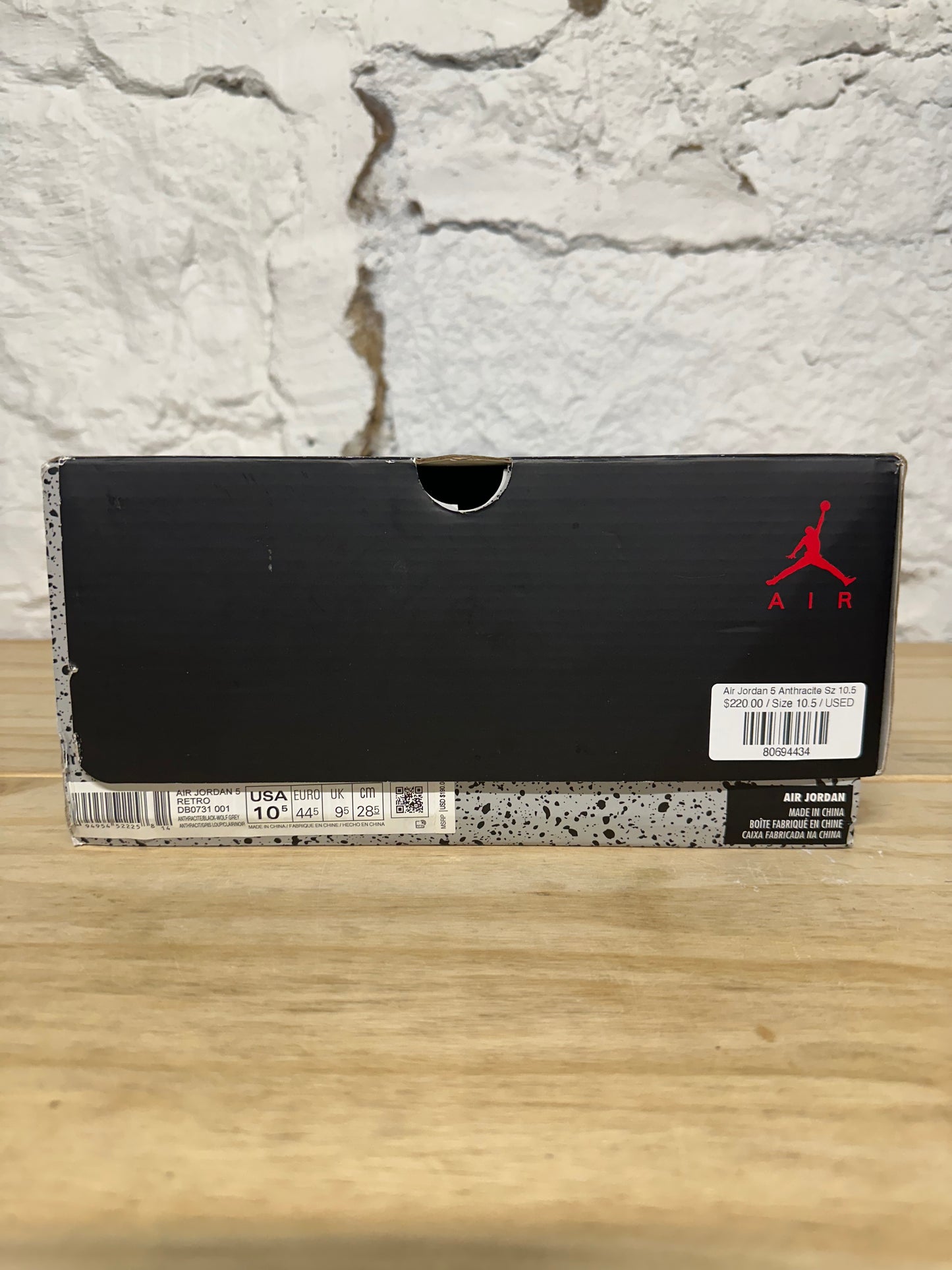 Air Jordan 5 Anthracite Sz 10.5