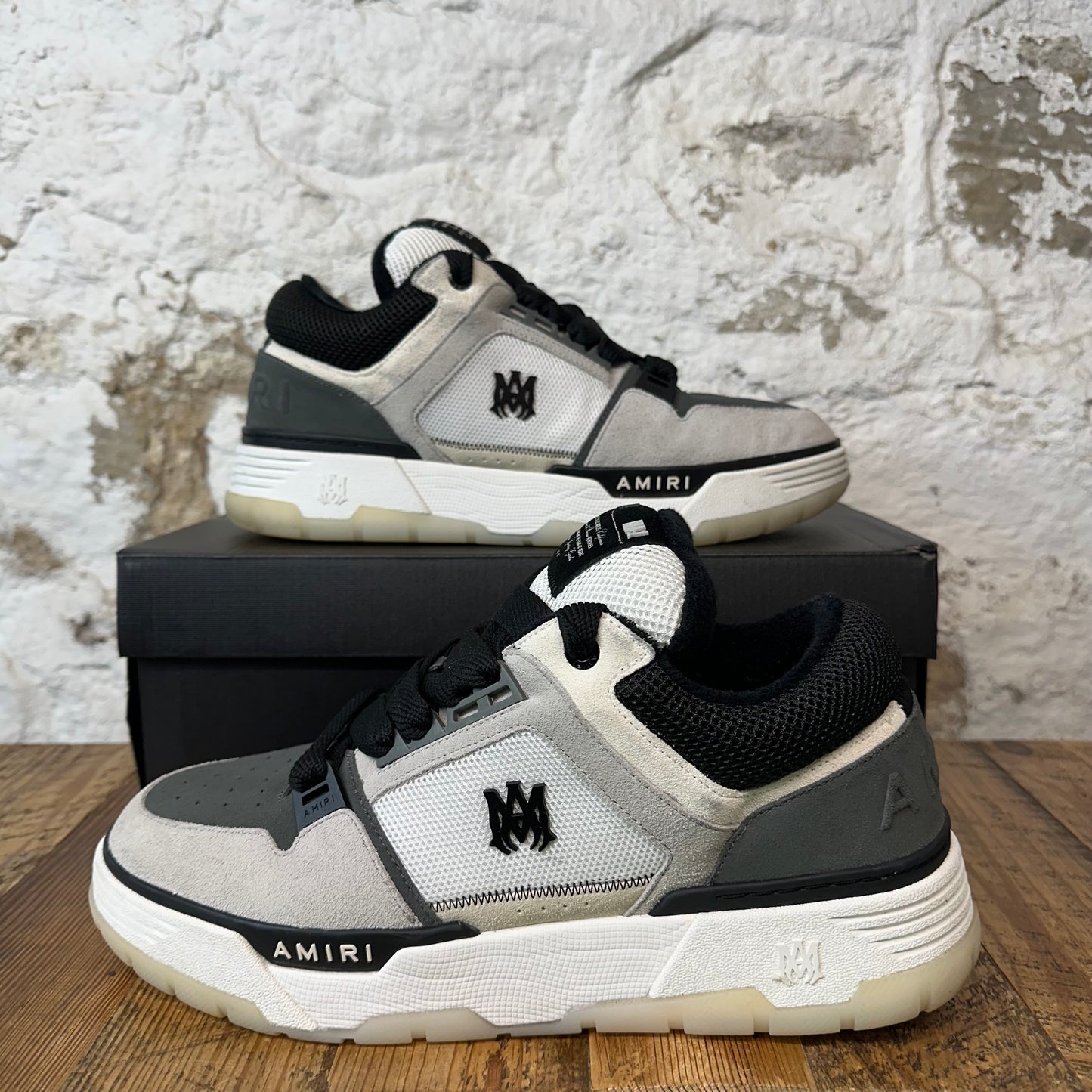Amiri MA-1 Black Gray White Sneaker Sz 15 (48)