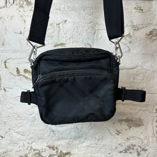 Burberry Black Jacquard Pocket Crossbody Bag