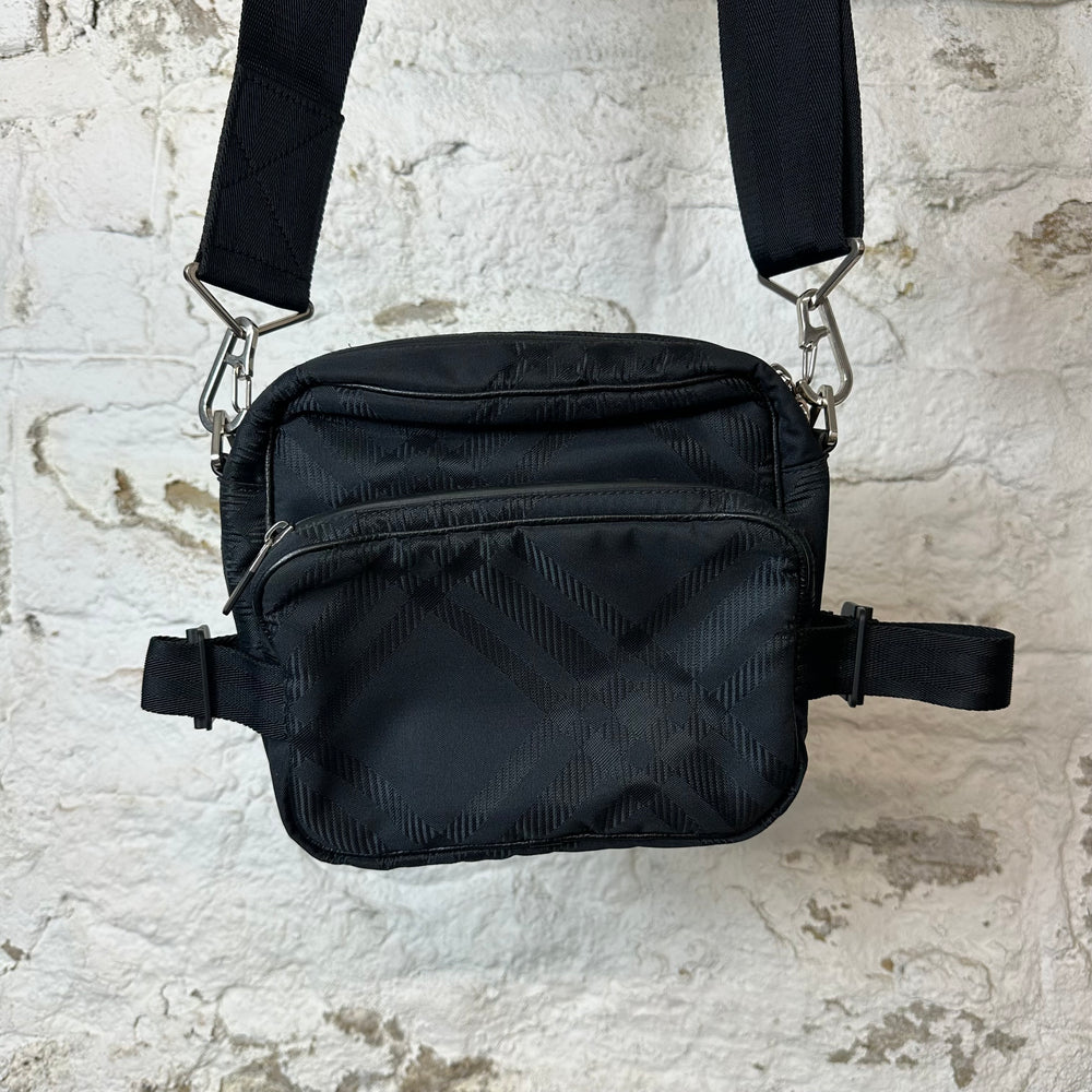 Burberry Black Jacquard Pocket Crossbody Bag