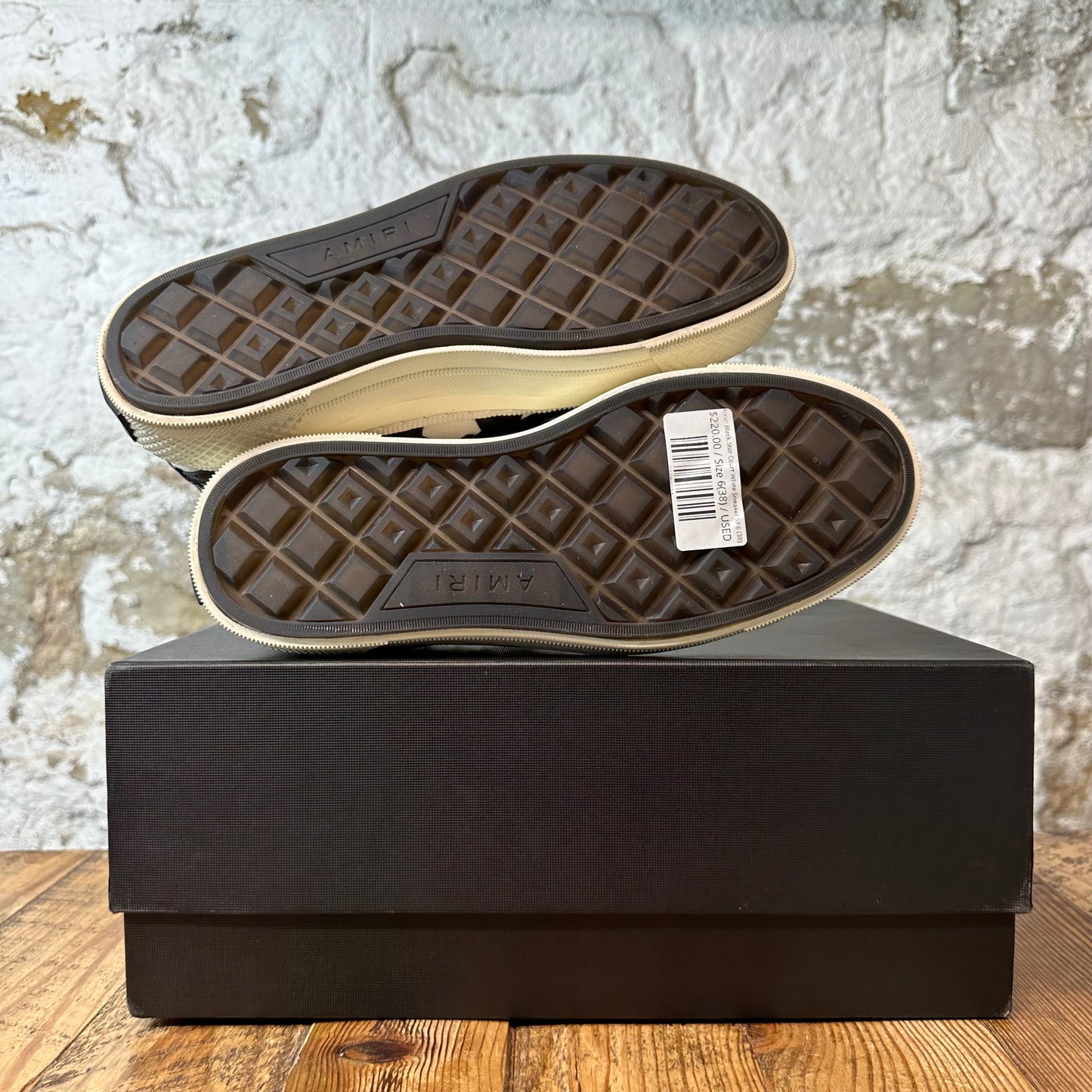 Amiri Black Star Court White Sneaker Sz 6 (38)
