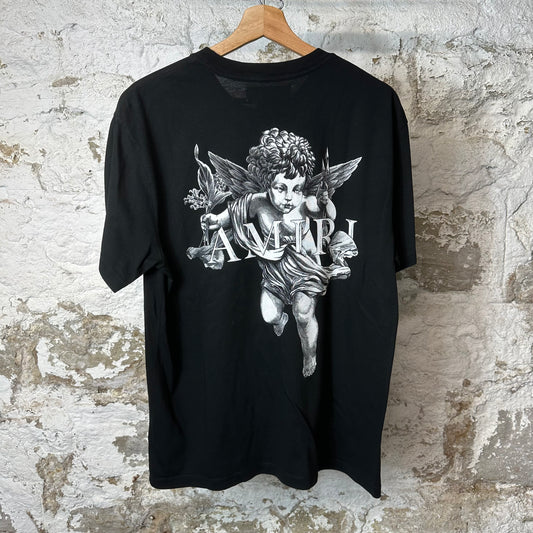 Amiri Cherub Logo T-shirt Black Sz S