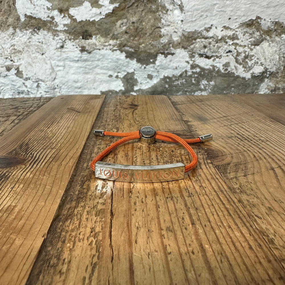 Louis Vuitton Orange Silver Adjustable Bracelet