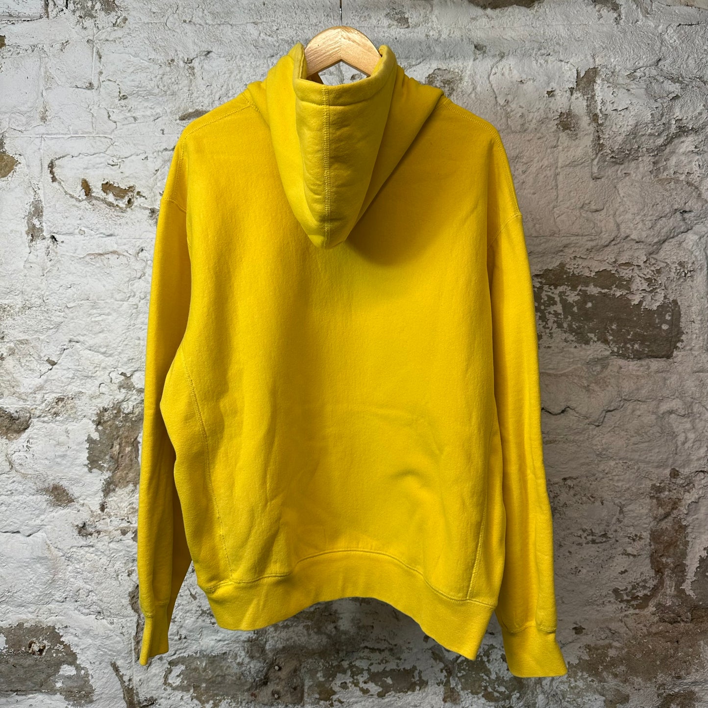 Supreme Black Cursive Spell Hoodie Yellow Sz L