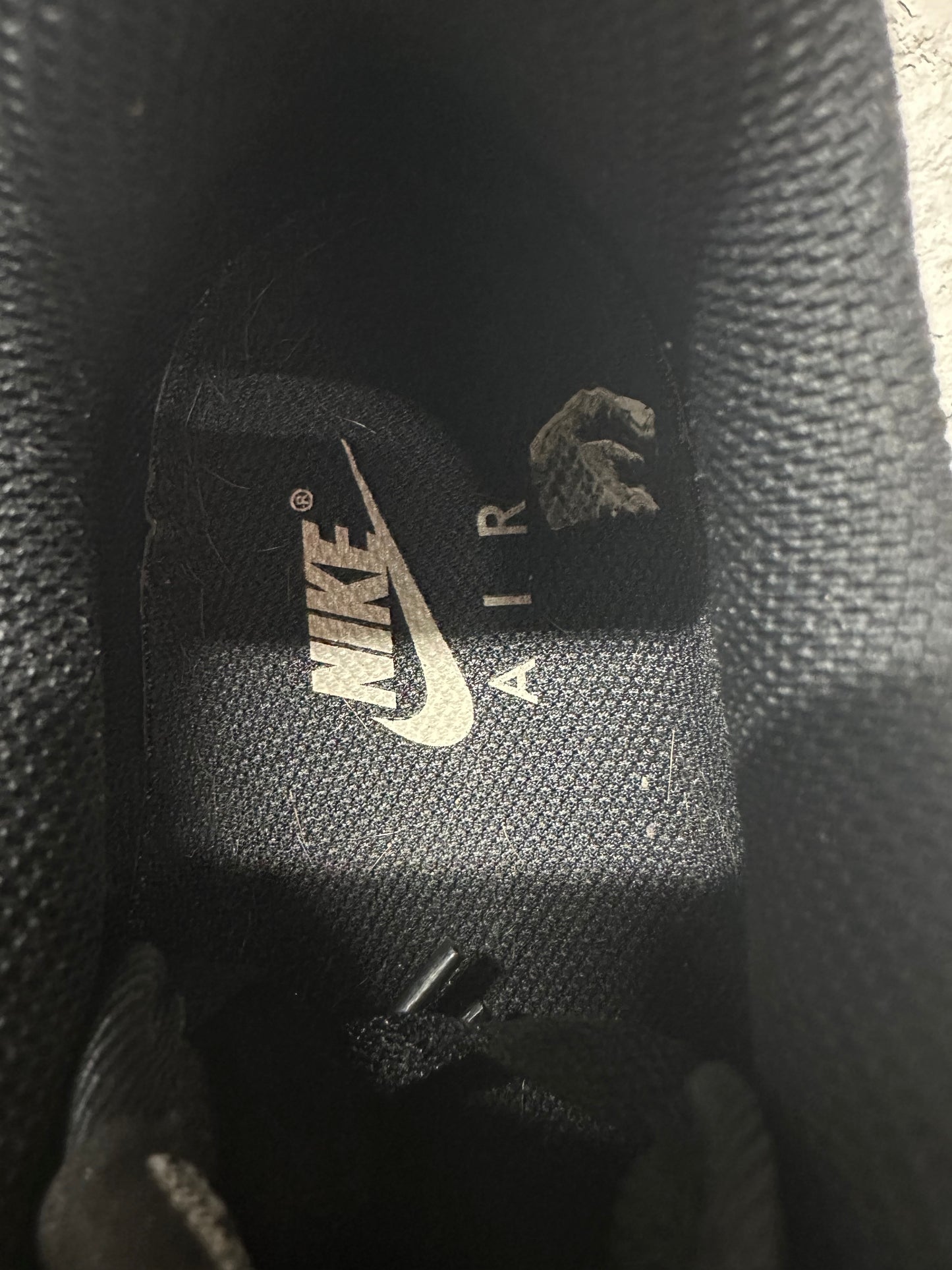 Nike Air Force 1 Low Black White Tumbled Sz 9.5