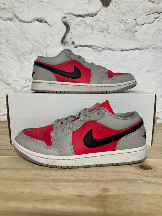 Air Jordan 1 Low Light Iron Siren Red Sz 8 (9.5W)