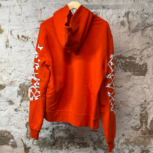 Amiri White Bones Hoodie Orange Sz S