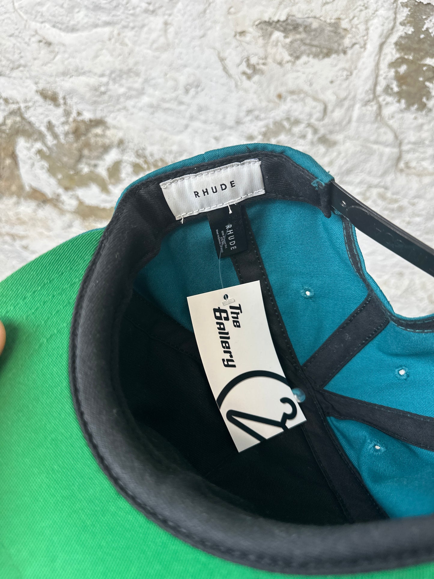 Rhude Teal Lion White Hat